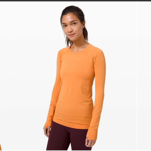 NWT - Lululemon - Women's Swiftly Tech LS 2.0 - Monarch Orange - Sizes: 8 & 10 - Picture 11 of 14
